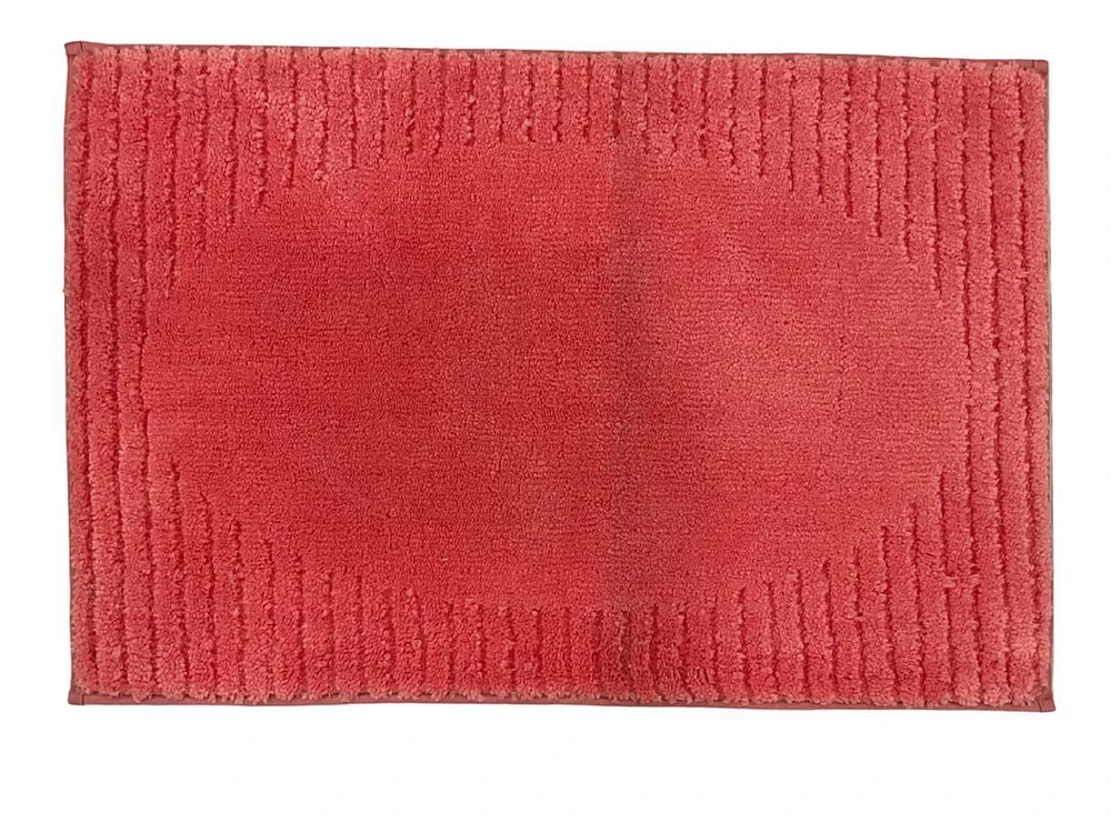 Tapis de bain en microfibre de la collection Naples – 20 pouces x 30 pouces, rouge, tapis de salle de bain doux et absorbant