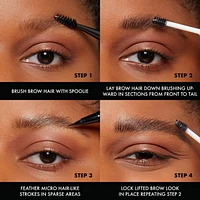 NYX PROFESSIONAL MAKEUP, The Brow Glue, Instant Brow Styler, 16H Extreme Hold, Vegan Formula - Warm Brown, 0.18oz / 5g, Tinted brow styler