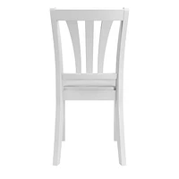 Lot de 2 chaises de salle à manger en bois massif CorLiving Dillon avec dossiers à lattes hautes - Chaises de cuisine et de salle à manger, chaises de table pour salle à manger, cuisine et salle à man