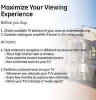 GE UltraPro Black Stealth Mobile TV Antenna, Black, 35689