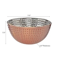 Salad Bowl Metallic Rose Martelé 7,50 "