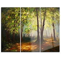 Art mural paysage en métal Design Art Forêt d'été à panneaux multiples de taille grande