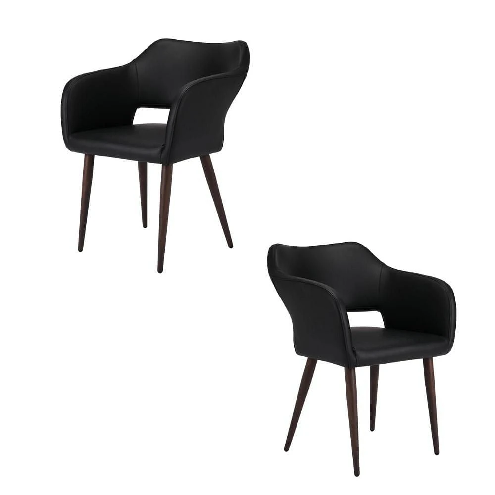 CHAISE DE CONFÉRENCE (PU) en Noir ENSEMBLE DE 2