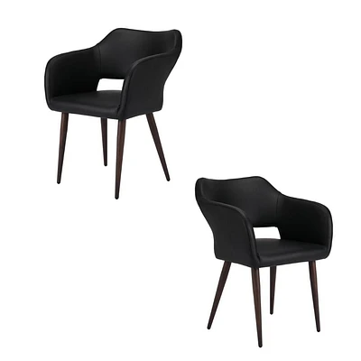 CHAISE DE CONFÉRENCE (PU) en Noir ENSEMBLE DE 2