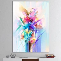 Designart Fleurs printanières colorées abstraites Art mural sur toile