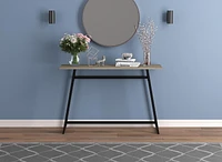 Safdie & Co. Console Table 45L Dark Taupe 1 Shelf Black Metal