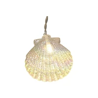 Guirlande de 10 coquillages irisés lumineux à DEL blanc chaud, fonctionnant à piles, par EZ-Illuminations Guirlande lumineuse