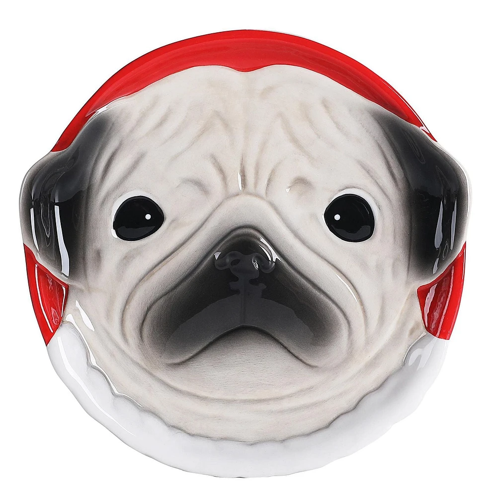 Holiday Time Pug Appetizer Plate