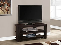 Monarch Specialties Tv Stand, 42 Inch, Console, Media Entertainment Center, Storage Shelves, Living Room, Bedroom, Laminate, Brown, Contemporary, Modern