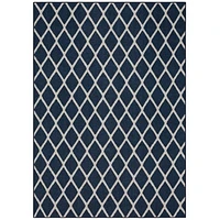 Hometrends Brussels Blue Polyester Area Rug