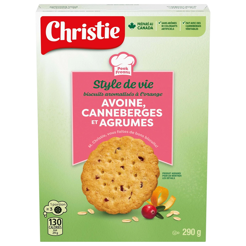 Peek Freans Lifestyle Cranberry Citris Oat Cookies, Biscuits, 290 g