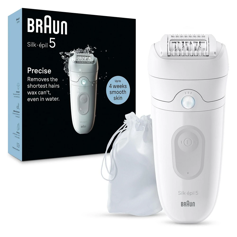 Braun Silk-épil 5 Epilator, Wet and Dry, Includes Skin Contact Cap, SE5-011, Grey, 1