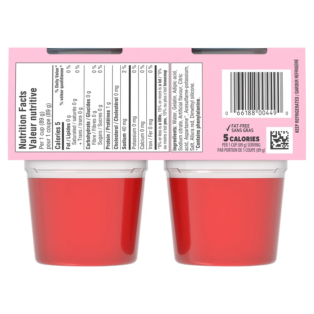 Goûters À La Gelée Réfrigérés Fraise, 4 Coupes 4 Coupes x 89g