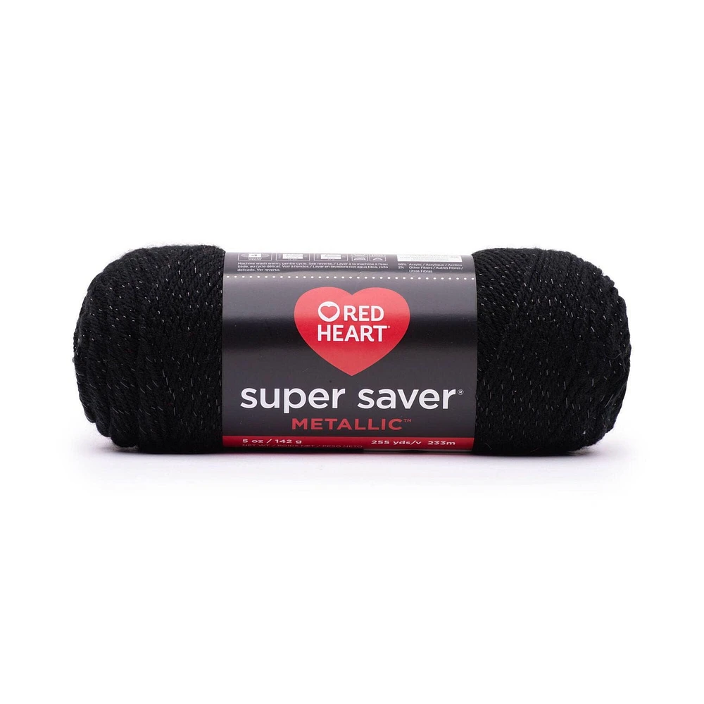 Red Heart® Fil Super Saver® Métallisé™, Acrylique #4 Moyen, 5oz/142g, 255 Yards