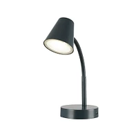 Lampe de bureau DEL gris foncé avec port USB, Mainstays