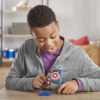 Marvel Avengers Bend And Flex Action Figure Toy, 6-Inch Flexible Captain America Figure, Includes Blast Accessory, For Kids Ages 6 And Up