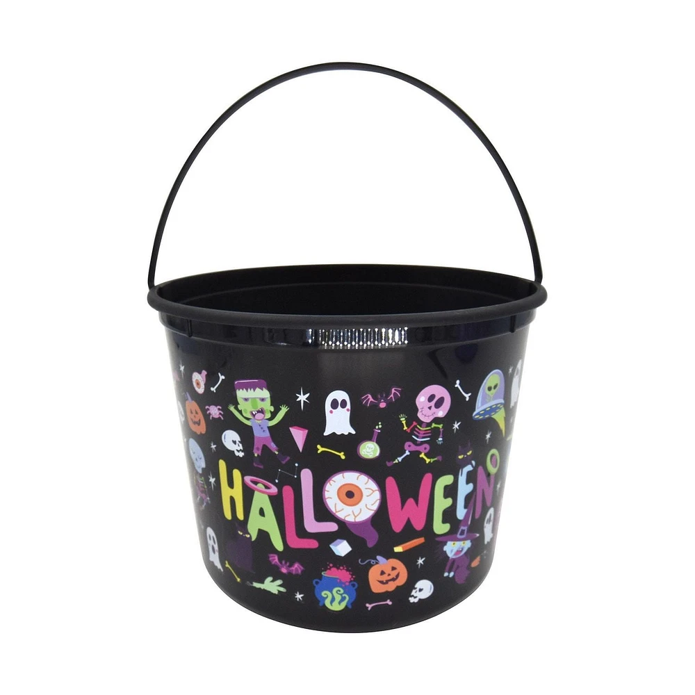 Halloween Black Halloween Trick or Treat Plastic Pail, Party Favors, Way to Celebrate