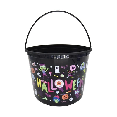 Halloween Black Halloween Trick or Treat Plastic Pail, Party Favors, Way to Celebrate