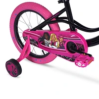 Barbie GRLPOWER 16" Bike, with Training Wheels, Black and Pink