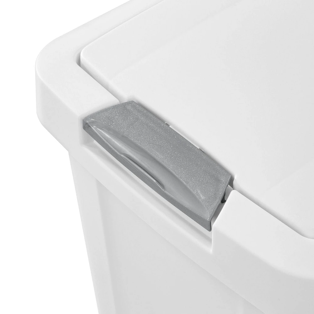 Sterilite Corbeille à déchets 28L TouchTop - Blanc 28L