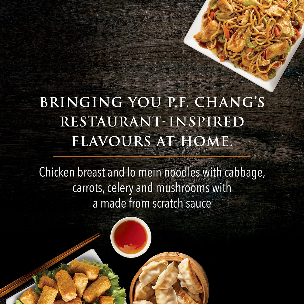 Lo Mein au poulet P.F. Chang’s MENU À LA MAISONMC - Surgelé et prêt en quelques minutes - Sans colorants, arômes, ni agents de conservation artificiels POELE POU LO MEIN