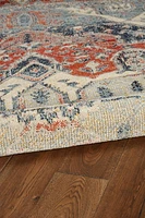 Tapis Grand Zéro Anlow ivoire & bleu de 8 pi x 10 pi