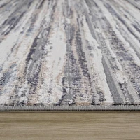 Tapis d'interieur Rug Branch Atlas Lines, bleu gris, abstrait - Salon, chambre, salle a manger et cuisine