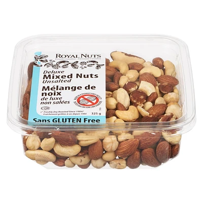 ROYAL NUTS DELUXE MIX ROASTED UNSALTED