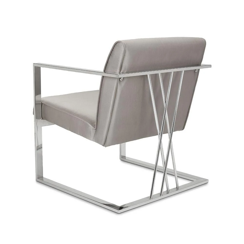 Chaise de Salle à Manger Gris Satiné