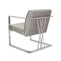 Chaise de Salle à Manger Gris Satiné