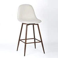 Homycasa Set of 2 Barstool Swivel Counter Stools Sleek Upholstery Barstool with Ergonomics Curved Seat
