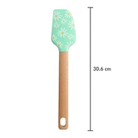 Spatule Way to Celebrate en Silicone de 12”, Marguerites, Verte