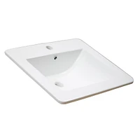 American Imaginations AI-32861 21 pouces W 18,5 pouces Dessus en céramique de D dans la couleur blanche pour le robinet de 1 trou