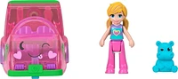Polly Pocket Doll and Toy Car, Food Theme