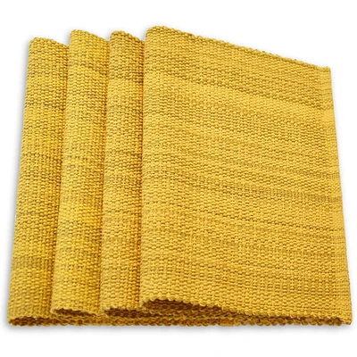 Set de 4 sets de table en coton classiques décontractés Fabstyles, lavables en machine, parfaits pour la cuisine et la table à manger ou les tables d'extérieur