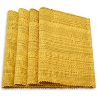 Set de 4 sets de table en coton classiques décontractés Fabstyles, lavables en machine, parfaits pour la cuisine et la table à manger ou les tables d'extérieur