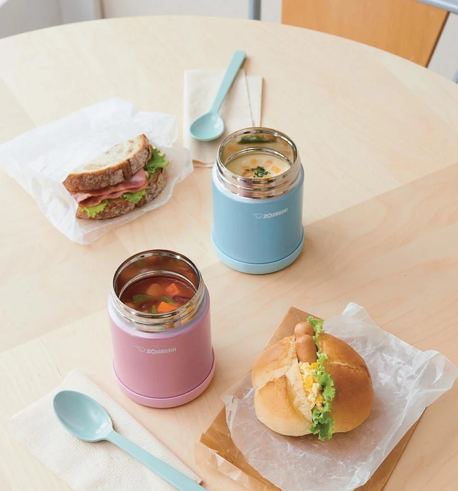 Zojirushi Vacuum Insulated Stainless Steel 12 Oz. Food Jar, Shiny Pink