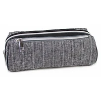 Pen + Gear Textured Pencil Pouch in Grey with White and Black Pattern, (LxWxH): 8.27x3.54x3.15 in