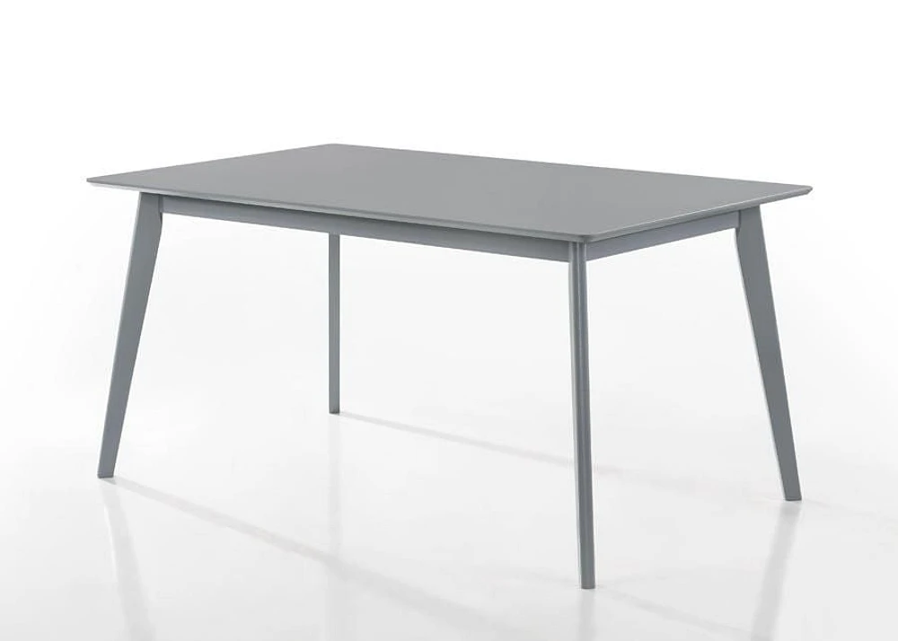 Table de salle à manger en bois massif Aerys Nelson en gris