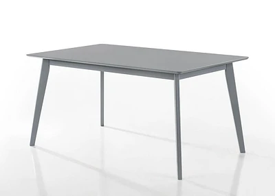 Table de salle à manger en bois massif Aerys Nelson en gris