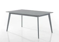 Table de salle à manger en bois massif Aerys Nelson en gris