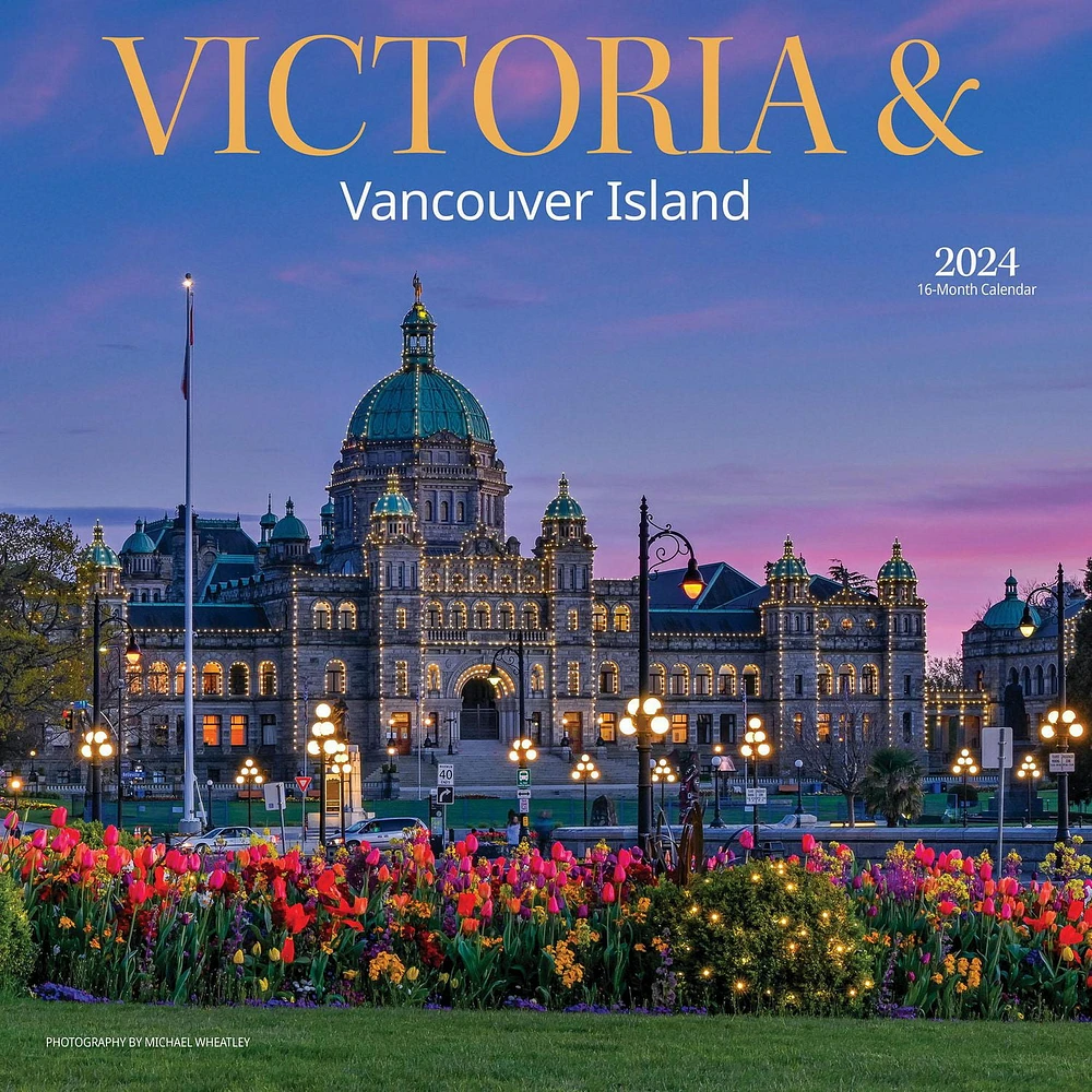 Wyman Publishing Victoria & Vancouver Island 2024 12x24 Inch Square Wall Calendar, 9781525611698