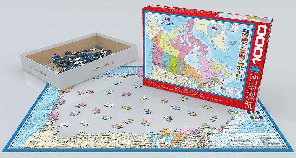 Map of Canada 1000 Piece Puzzle