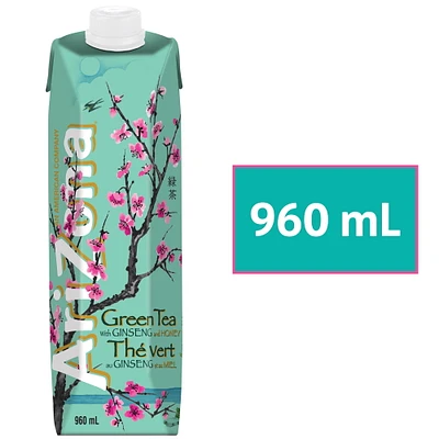 Arizona Premium Brewed Ginseng and Honey Green Tea, 960 ML