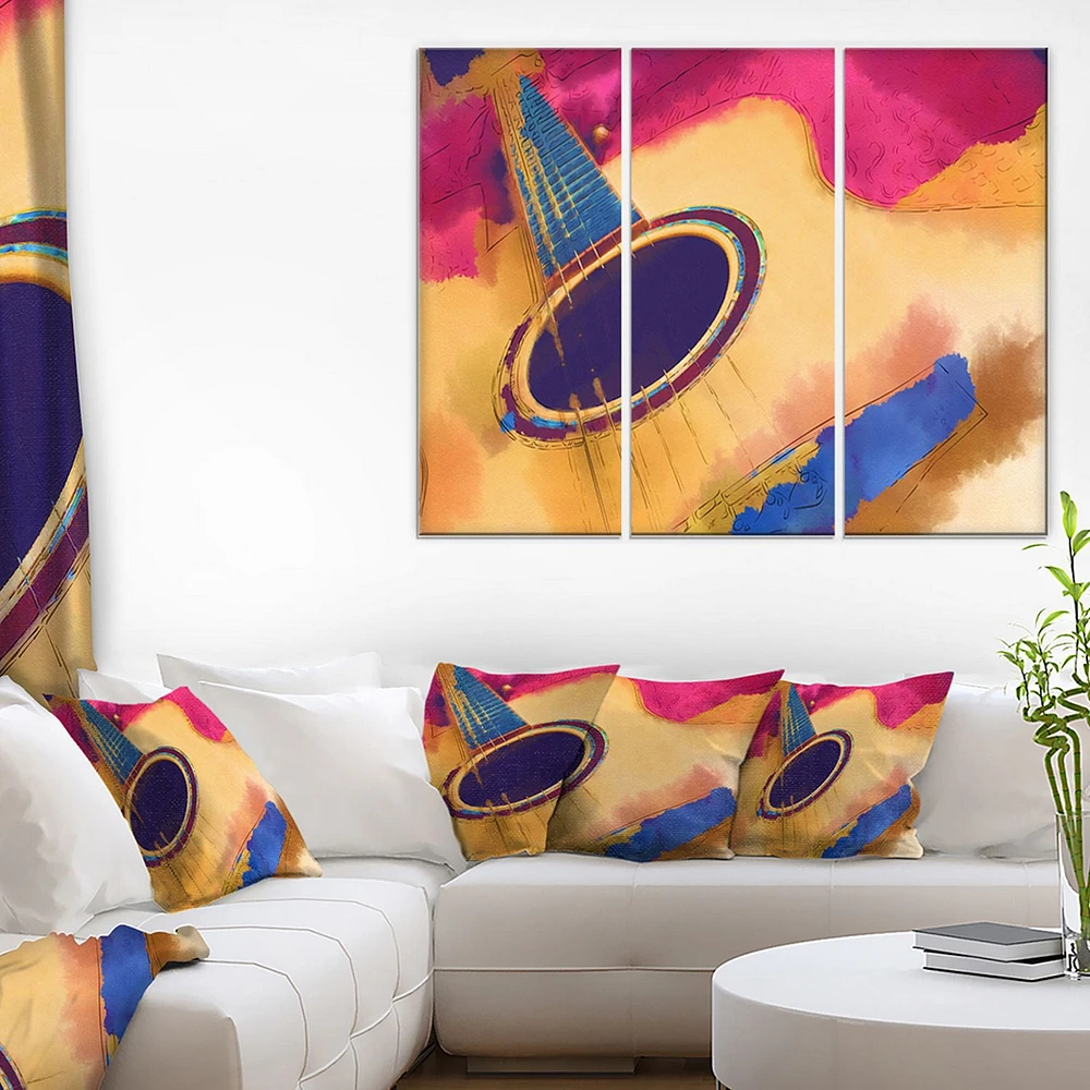 Impression sur toile « écoutez la musique colorée » Design Art
