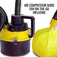 Koolatron 12V Wet/Dry Canister Vacuum Cleaner (1 Gallon), Portable Car & Home Vacuum