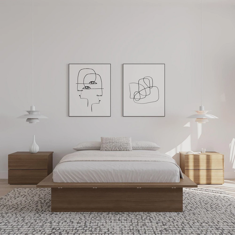 Nexera Malibu Platform Bed Frame