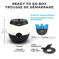 Dispositif anti-moustique rechargeable EL55 + Lampe luminescente Dispositif Anti-moustique