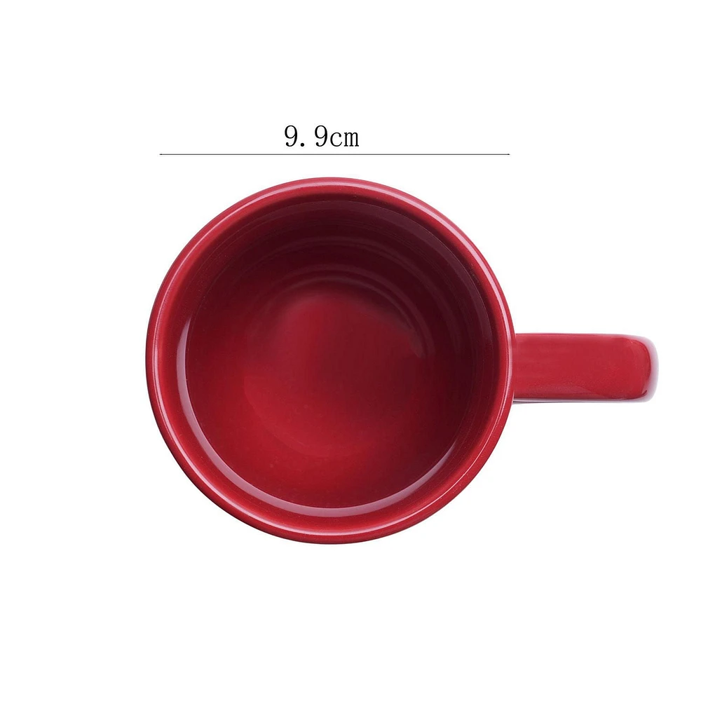 Tasse en grès émaillé rouge Mainstays Glace couleur avec grès