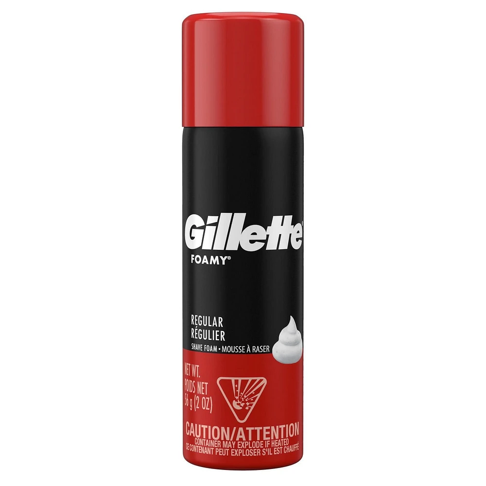 Mousse à raser pour hommes Gillette Foamy classique, parfum Original 2 oz
